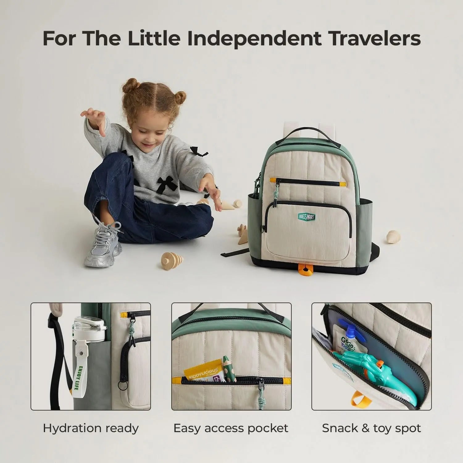 Paz 14L Kids Backpack for School, Travel & Outdoor Activities - Lightweight Waterproof Children's Daypack for Boys & Girls