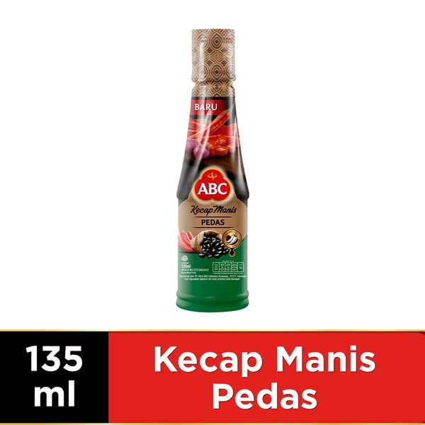 ABC Hot Soy Sauce - Spicy Indonesian Kecap Pedas, 135ml (Pack of 1) - Perfect for Stir-Fry, Marinades & Dipping Sauces