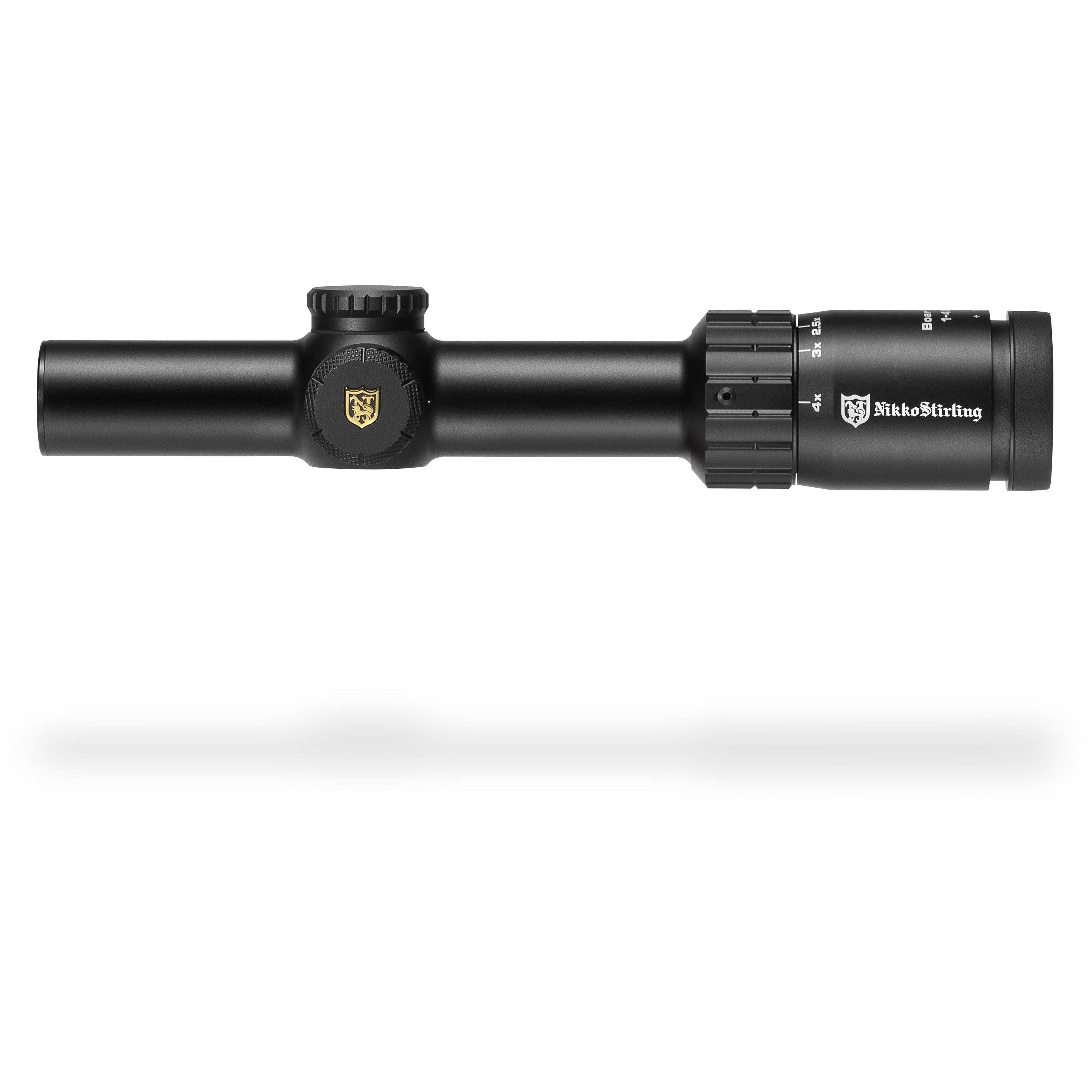Nikko Stirling Boar Eater 1-4x24 Rifle Scope - Illuminated Hunting Optics for Wild Boar & Big Game - Perfect for Low Light & Dense Brush Hunting