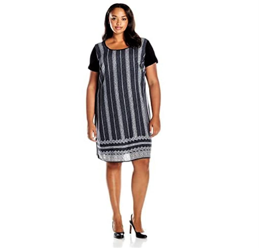 Women's Plus Size Floral Print Shift Dress - Casual Summer Dress for Work, Party & Vacation