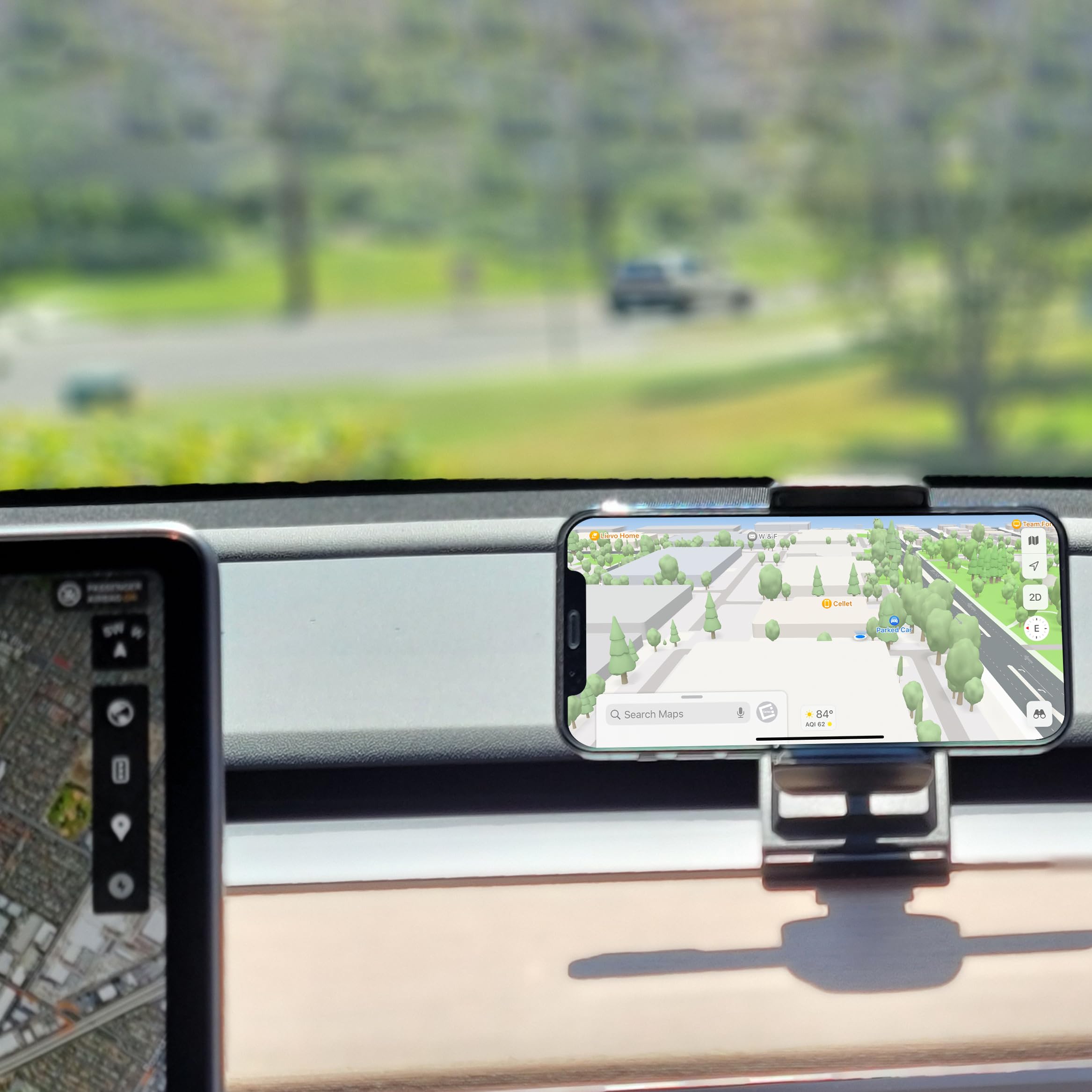 Cellet Tesla Model Y & Model 3 Air Vent Phone Mount Holder - Universal Car Phone Stand for iPhone 15/14/13 Pro Max, Samsung Galaxy S23/S22 - Perfect for GPS Navigation & Hands-Free Driving