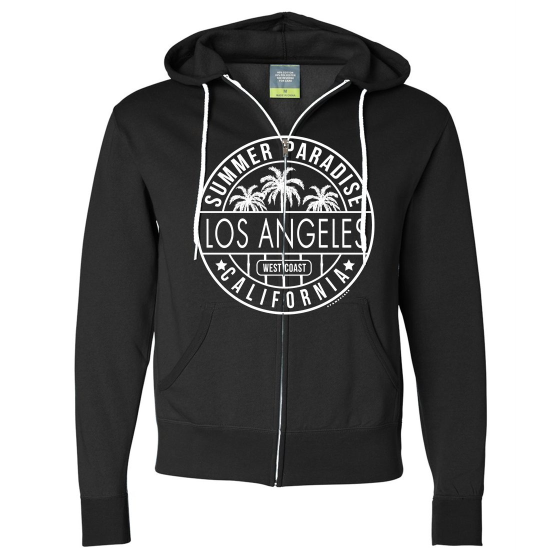 Los Angeles California West Coast Zip-Up Hoodie - Stylish & Comfortable Pullover for Men & Women | Perfect for Casual Wear, Travel & Street Fashion