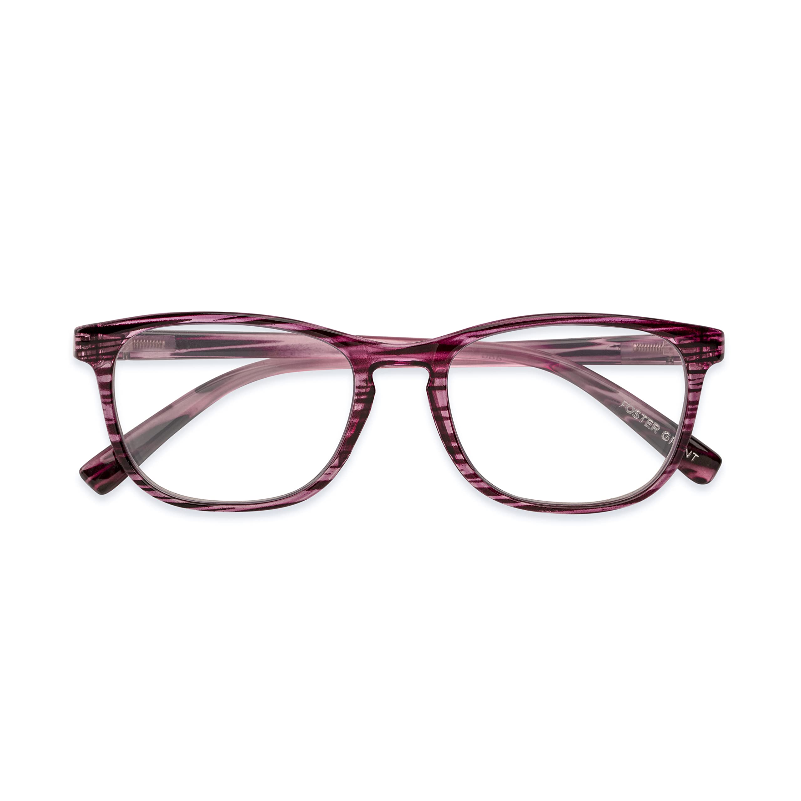 Foster Grant Women's Elana Pop of Power Bifocal Blue Light Blocking Reading Glasses - Purple Frame, 53mm Lens - Perfect for Computer Work, Reading & Digital Eye Strain Relief