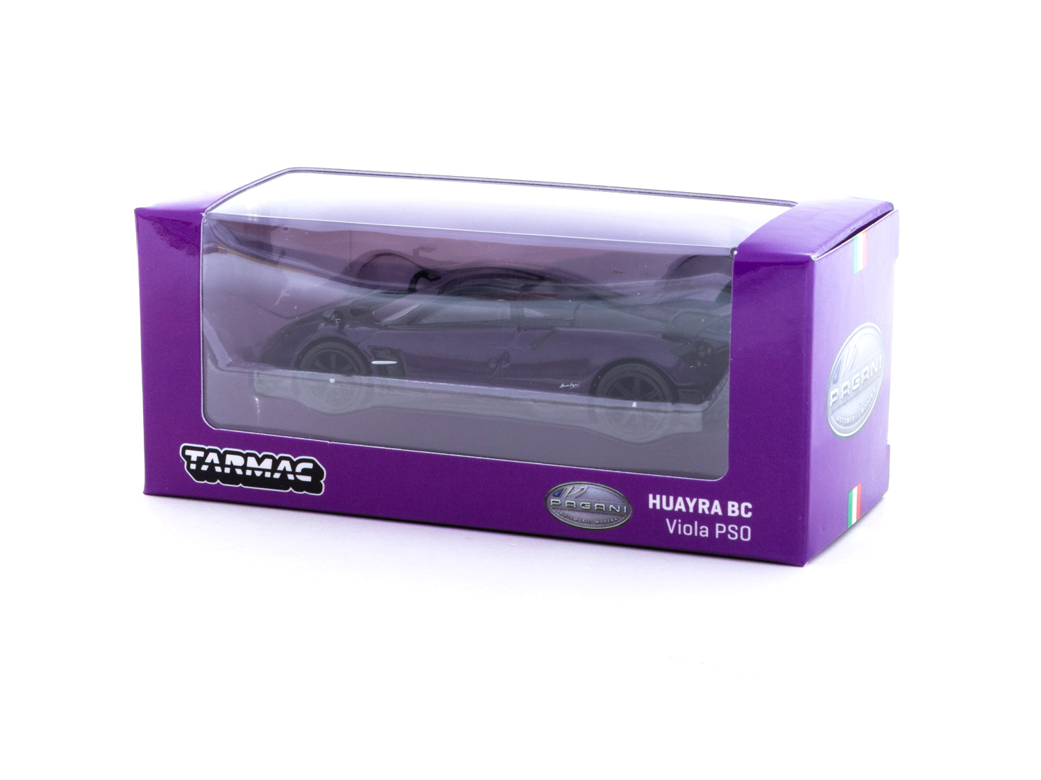 Tarmac Works 1/64 Pagani Huayra BC Viola PSO Special Edition Diecast Model Car - Collectible Miniature for Display & Racing Enthusiasts - Perfect for Home Office Decor & Car Collection Showcase