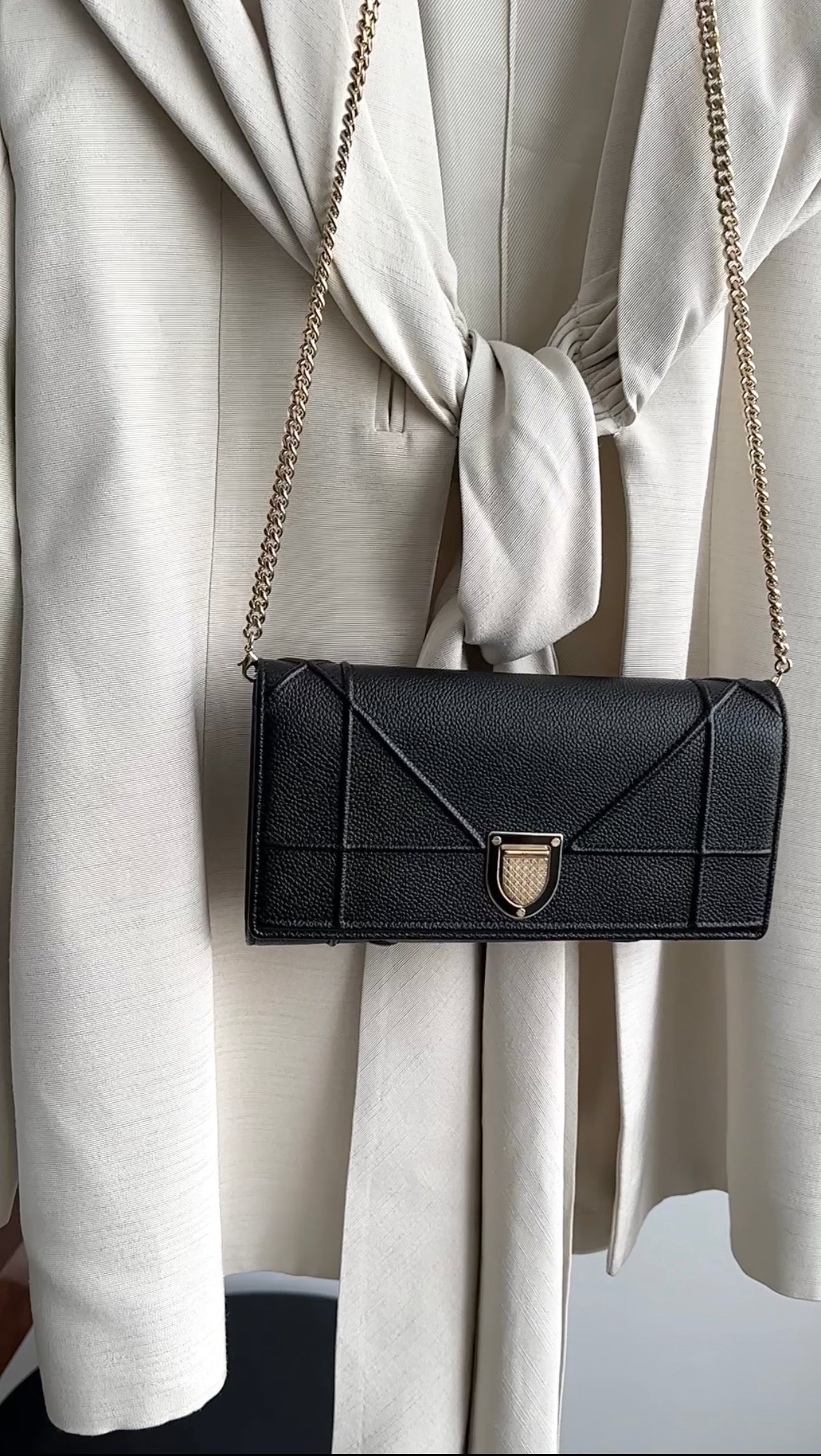 Dior Diorama Black Leather Quilted Wallet on Chain - Elegant Crossbody Bag for Women, Perfect for Parties, Date Nights & Special Occasions