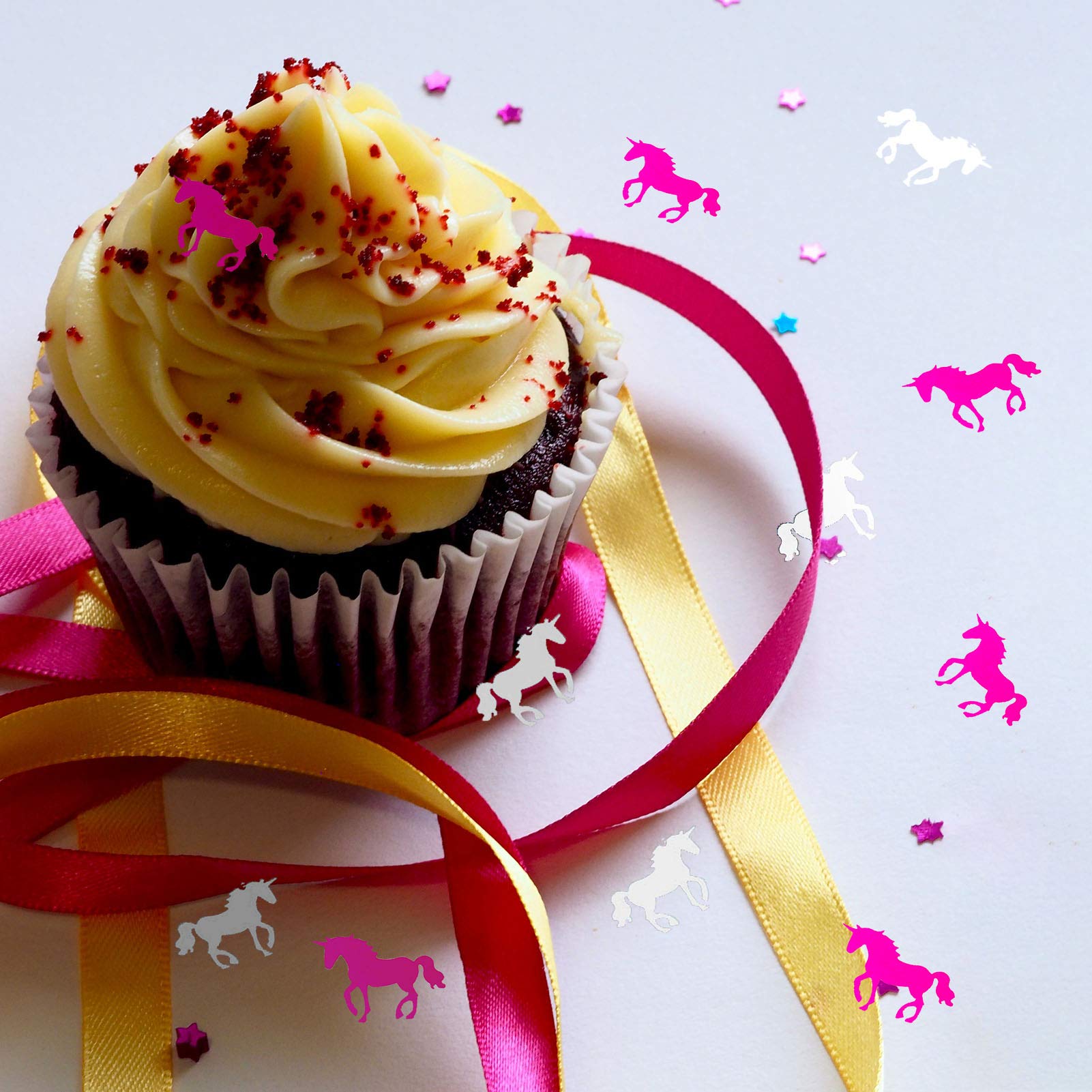 Metallic Foil Unicorn Confetti for Birthday Party Decorations - Perfect for Weddings, Baby Showers & Bridal Showers - Festive Table Scatter for Theme Parties & Celebrations