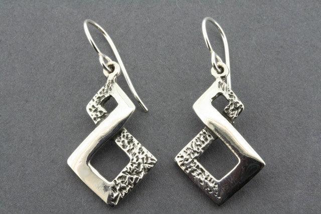 2-Piece Textured Infinity Earrings - Sterling Silver Hoop Earrings for Women, Trendy & Elegant Jewelry for Everyday Wear & Special Occasions