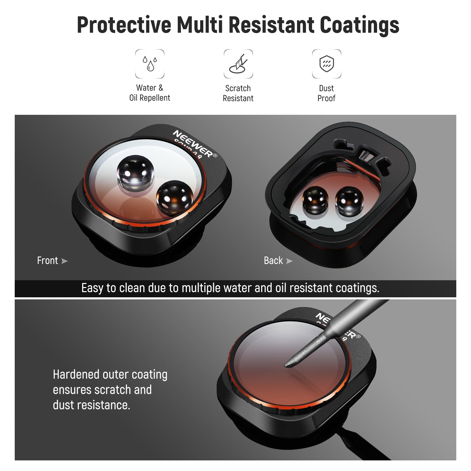 NEEWER FL 32 4-Pack ND & Effect Filter Kit for DJI Mini 4 Pro Drone - Enhance Aerial Photography with Variable Light Control for Sunny Days & Creative Effects