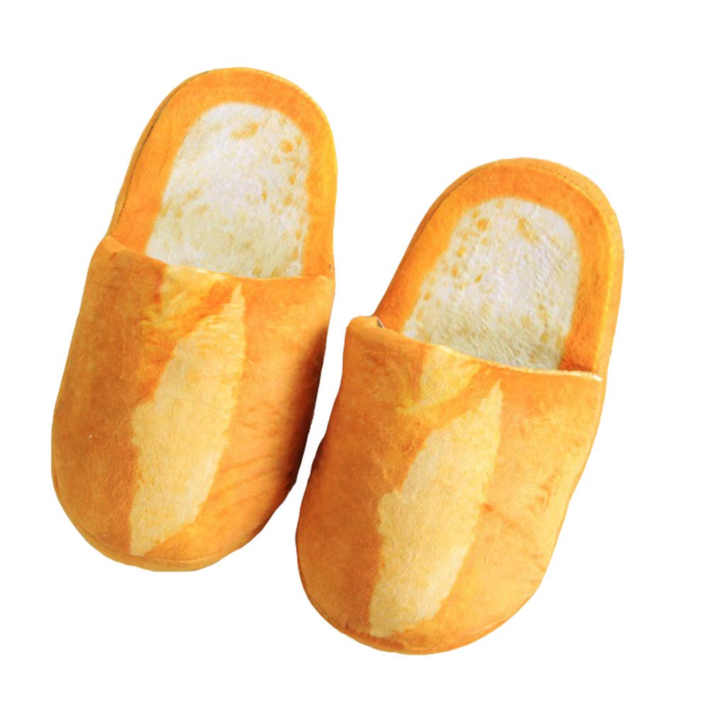 Seemehappy Simulation Bread Plush Slippers - Soft Indoor House Shoes for Women, Comfortable & Cute (B03) - Perfect for Home, Lounge, and Gift Giving
