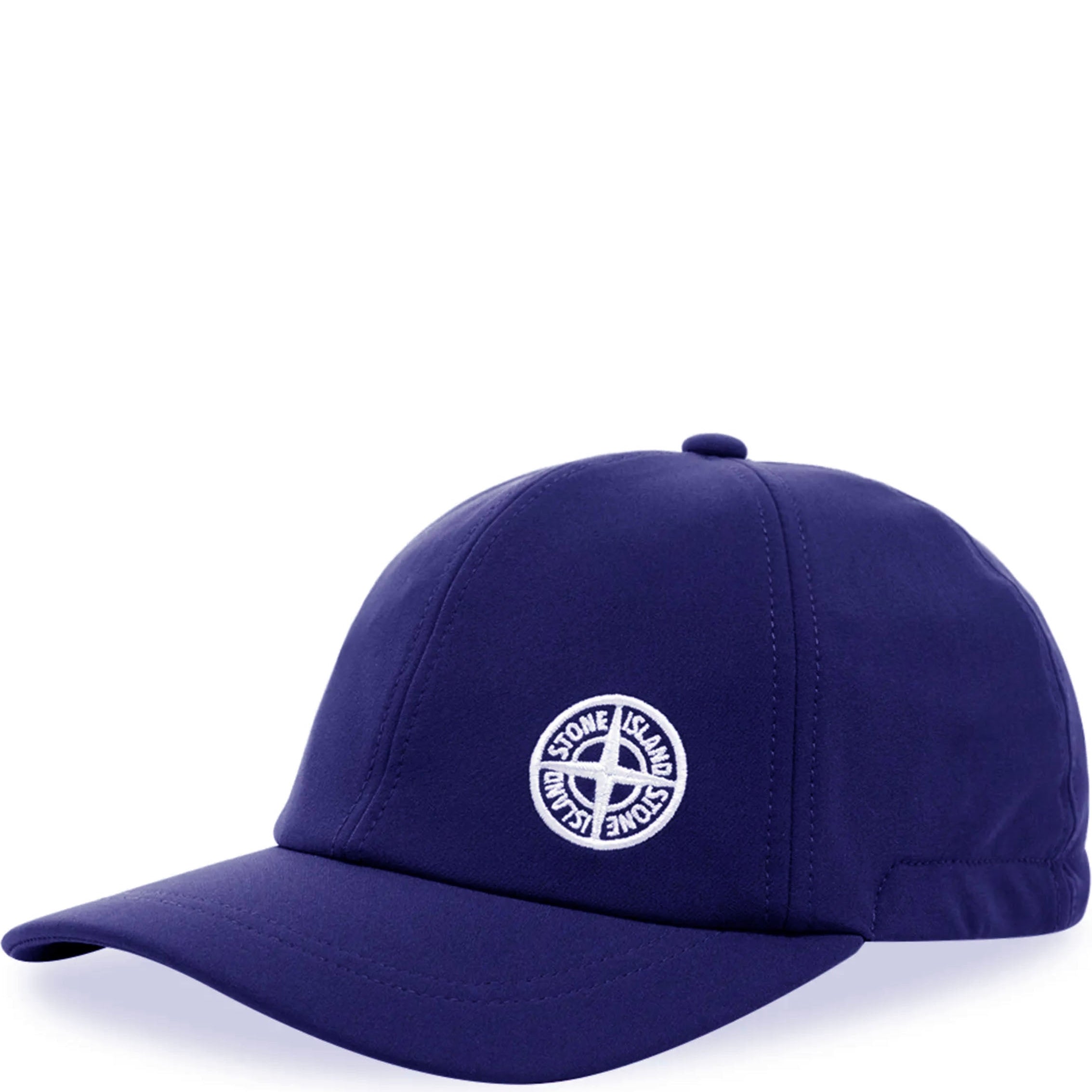 Stone Island Blue Soft Shell R Cap - Lightweight Water-Resistant Men's Baseball Hat for Outdoor Sports & Casual Wear