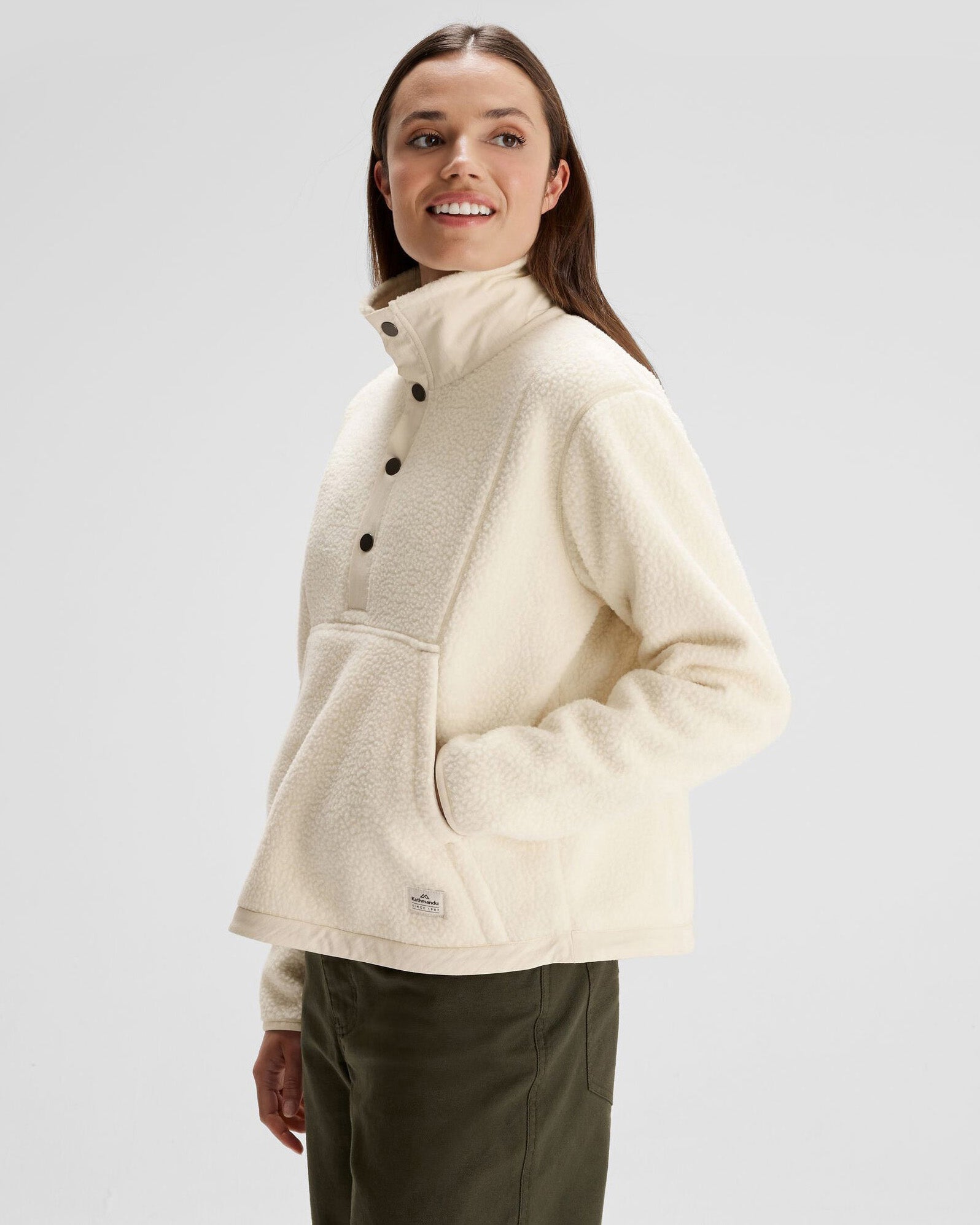 Co Z Women's High Pile Fleece Pullover Sweatshirt - Soft & Warm Natural Color - Perfect for Winter, Outdoor Activities & Casual Wear