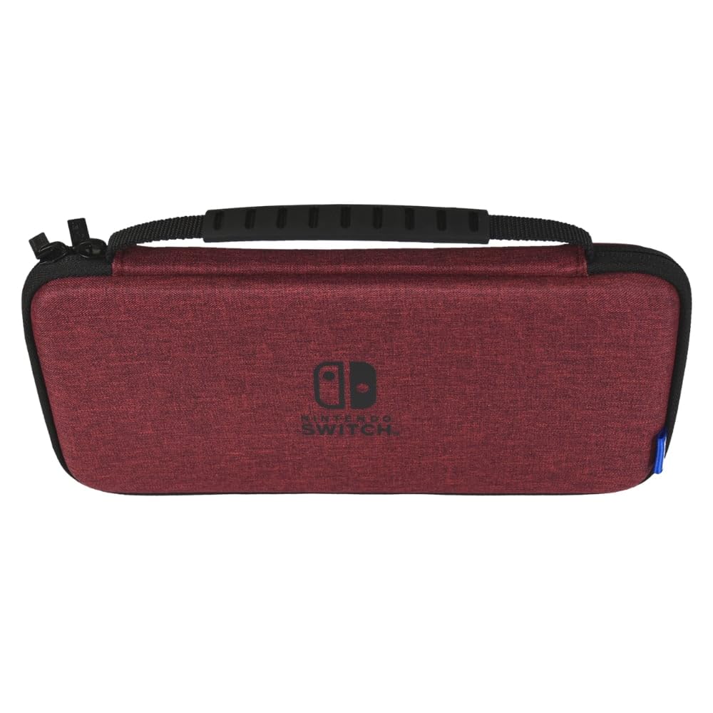 Official Hori Semi-Rigid Case for Nintendo Switch OLED - Red - Protective Cover for Nintendo Switch OLED Model - Perfect for Travel, Gaming On-The-Go & Console Protection