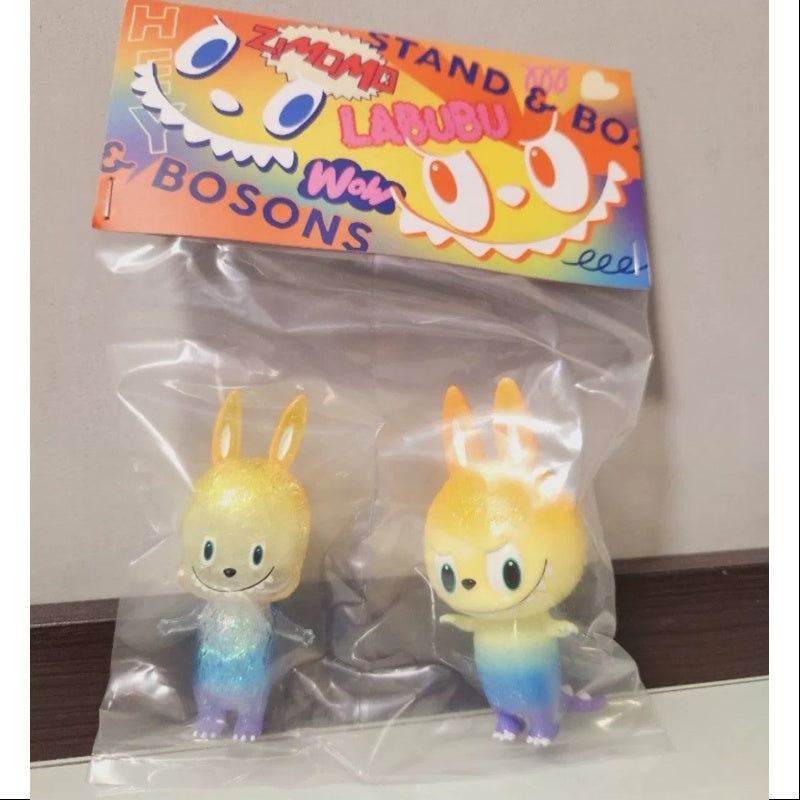 Labubu The Monsters Mini Zimomo Bosons & Labubu Stand Set - Limited Edition Collectible Figures for Display & Home Decor