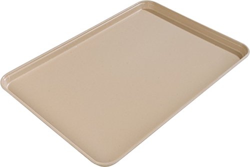 Carlisle 1814FG095 Fiberglass Glasteel Rectangular Food Tray 18x14 Inch - Durable Almond Commercial Serving Tray (Case of 12) - Perfect for Restaurants, Cafeterias & Buffet Service
