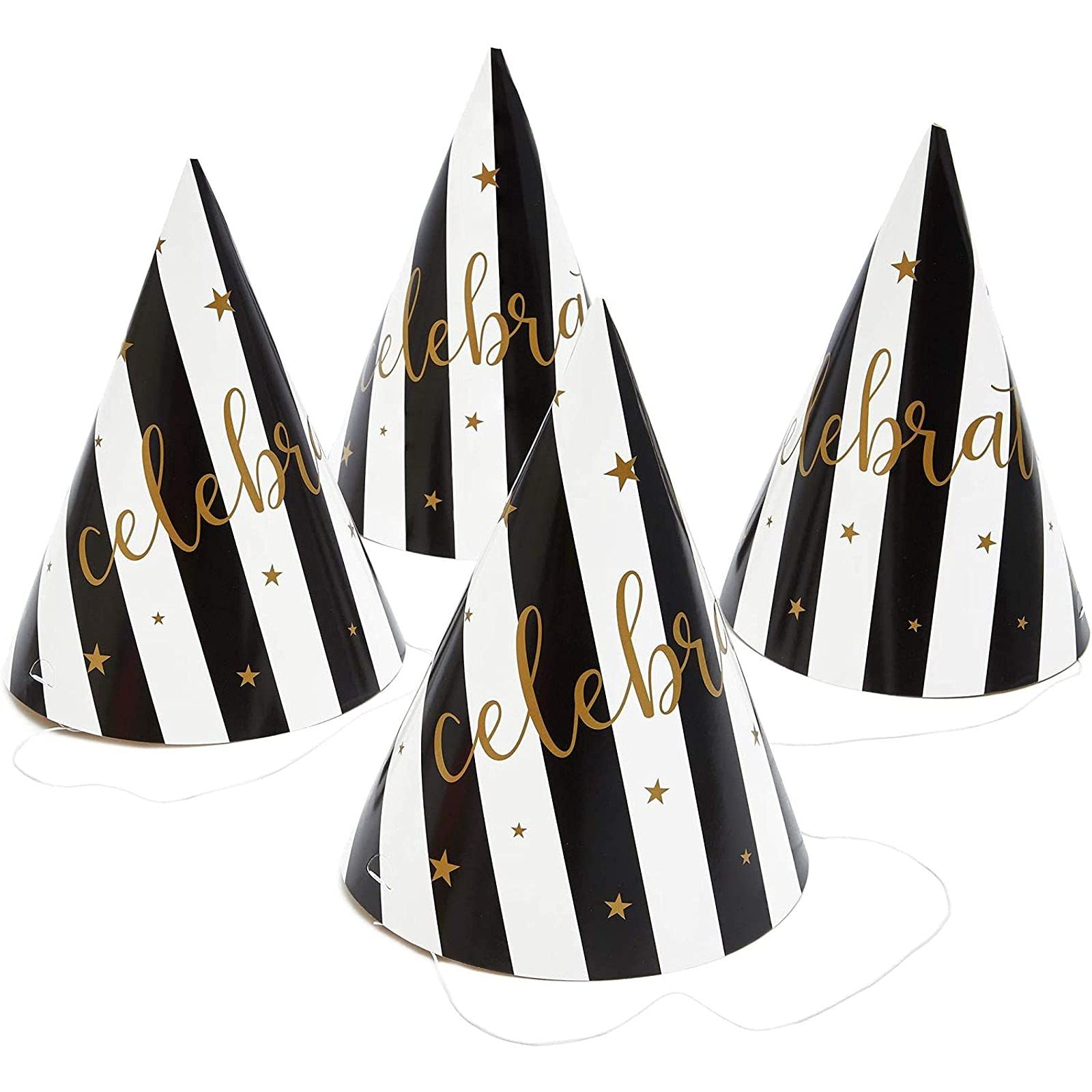 BLUE PANDA 24 Pack Birthday Party Hats for Girls & Boys - Colorful Paper Cone Party Hats (5x7 inch) - Perfect for Birthday Parties, Baby Showers & Celebrations