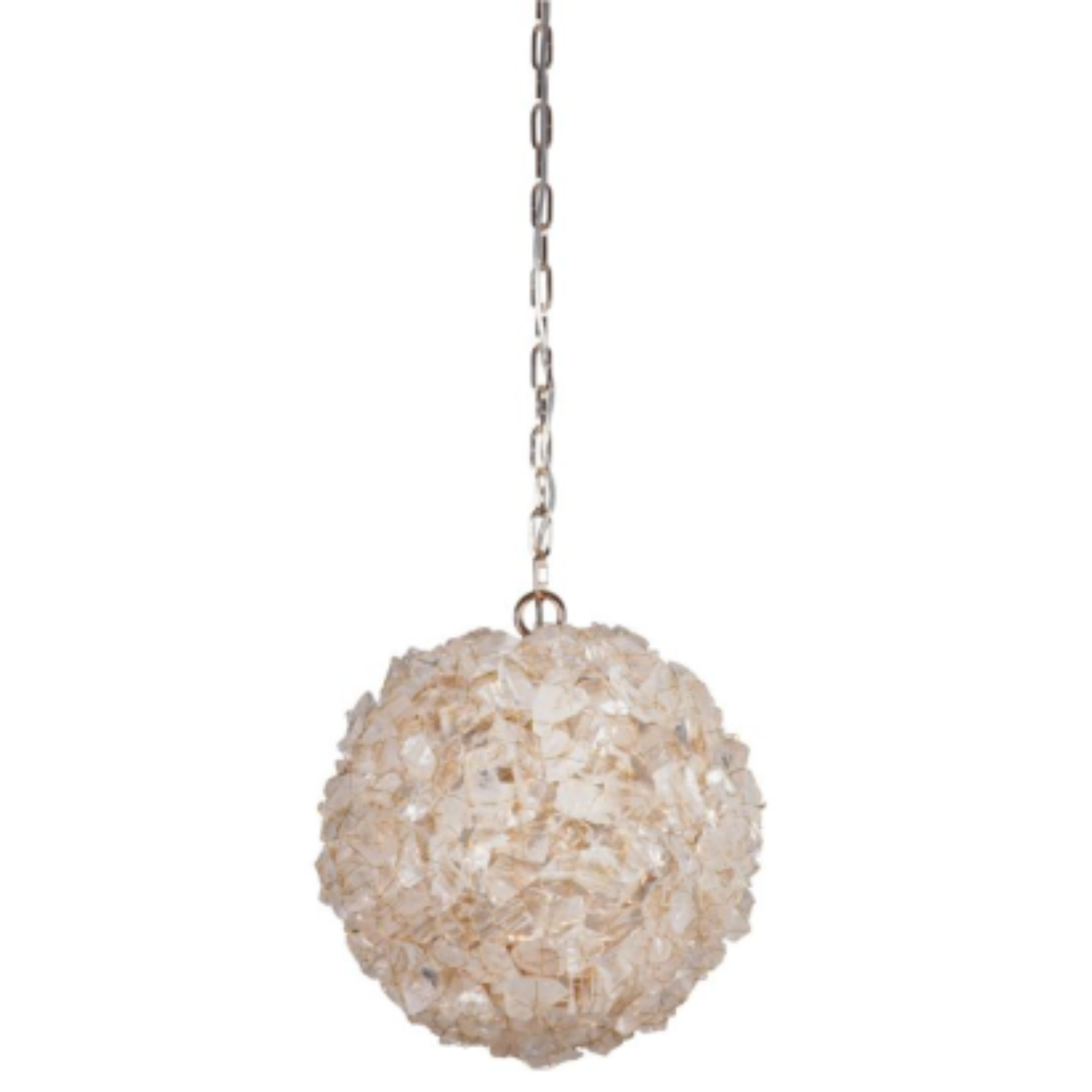 Craftmade Roxx 1-Light Large Chrome Pendant Light Fixture with Quartz Crystals - Elegant Dining Room, Kitchen Island, or Entryway Lighting
