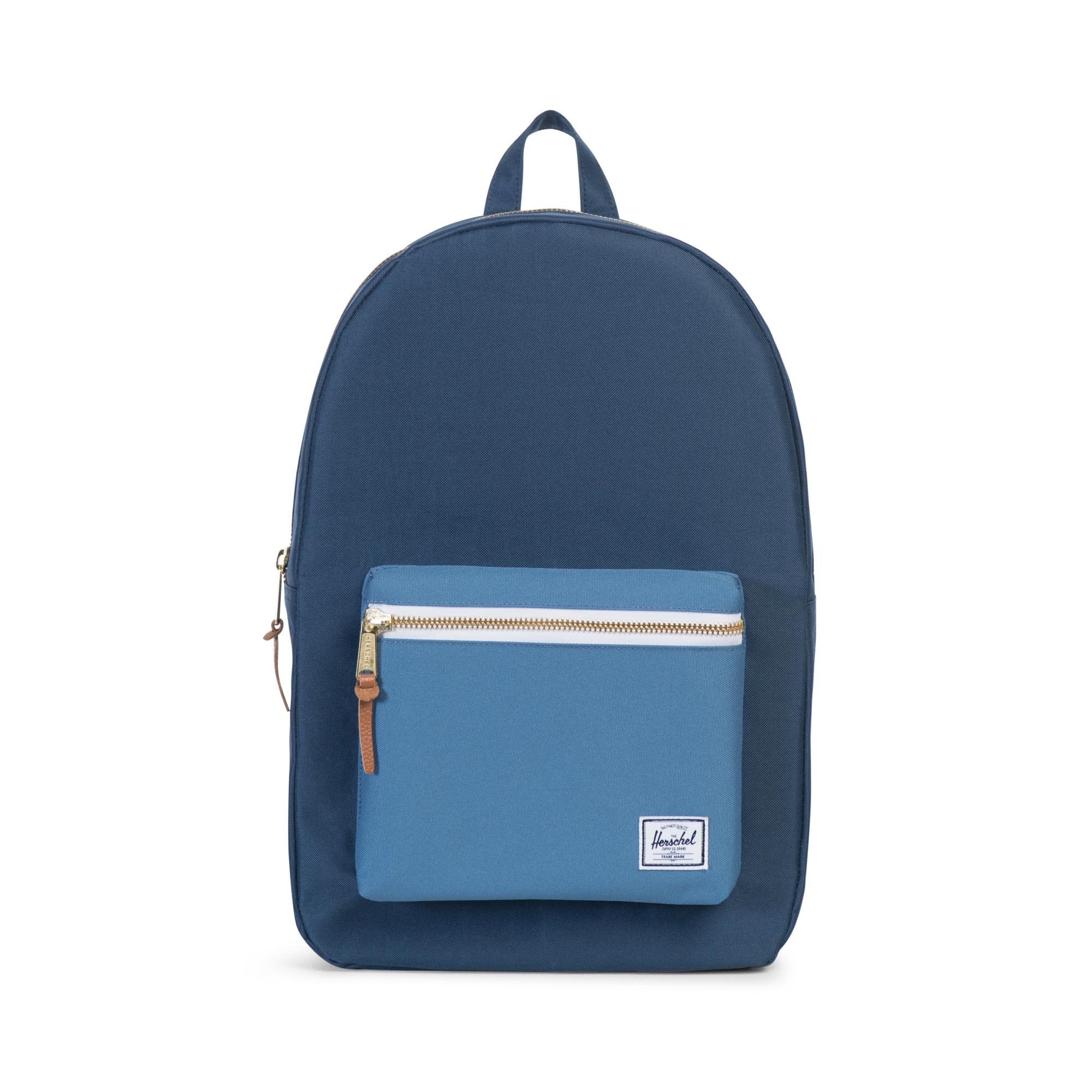Herschel Settlement Backpack - Water-Resistant Laptop Backpack for Men & Women, Navy/Captain's Blue - Perfect for School, Work, Travel & Daily Commute