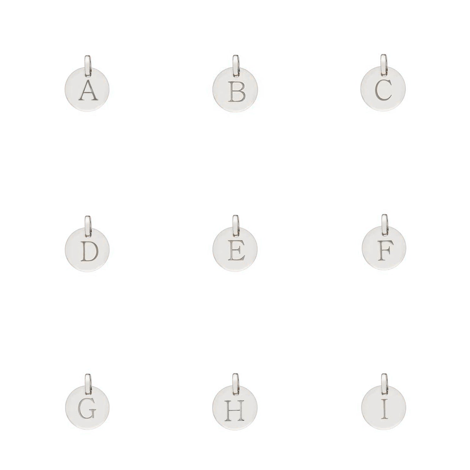 Hobury Silver Disc Engraved Initial Pendant Necklace - Personalized Custom Name Jewelry Gift for Women - Perfect for Birthdays, Anniversaries & Special Occasions