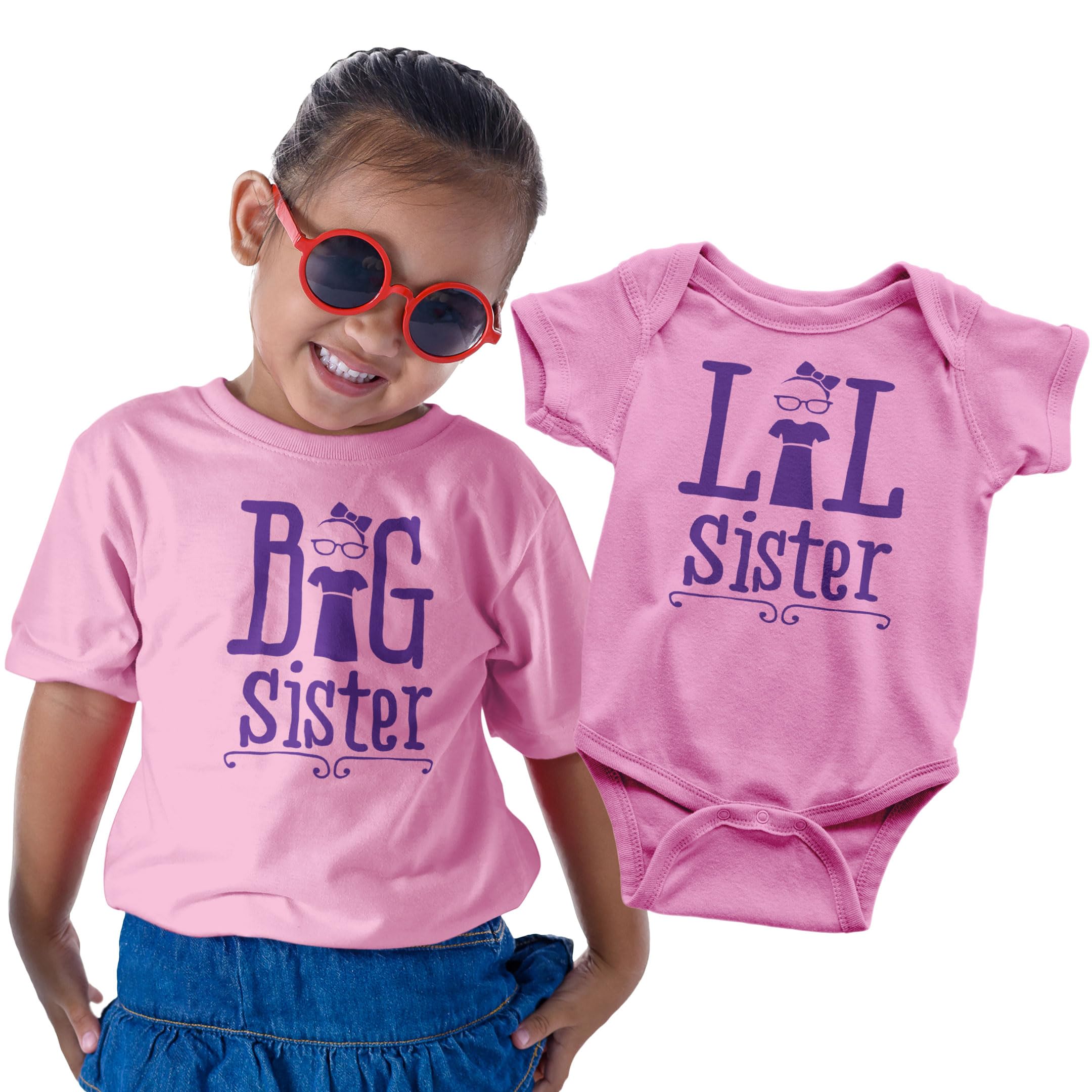 Texas Tees Big Sister to A Little Mister Shirt - Matching Sibling T-Shirts for Brothers & Sisters - Perfect for Family Photos, Birthdays & Twin Outfits