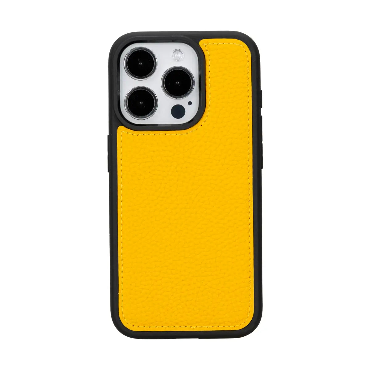 Premium Yellow Leather Wallet Case for iPhone 15 Pro - Slim RFID Blocking Phone Cover with Card Slots | Perfect for Everyday Use, Travel & Business Meetings