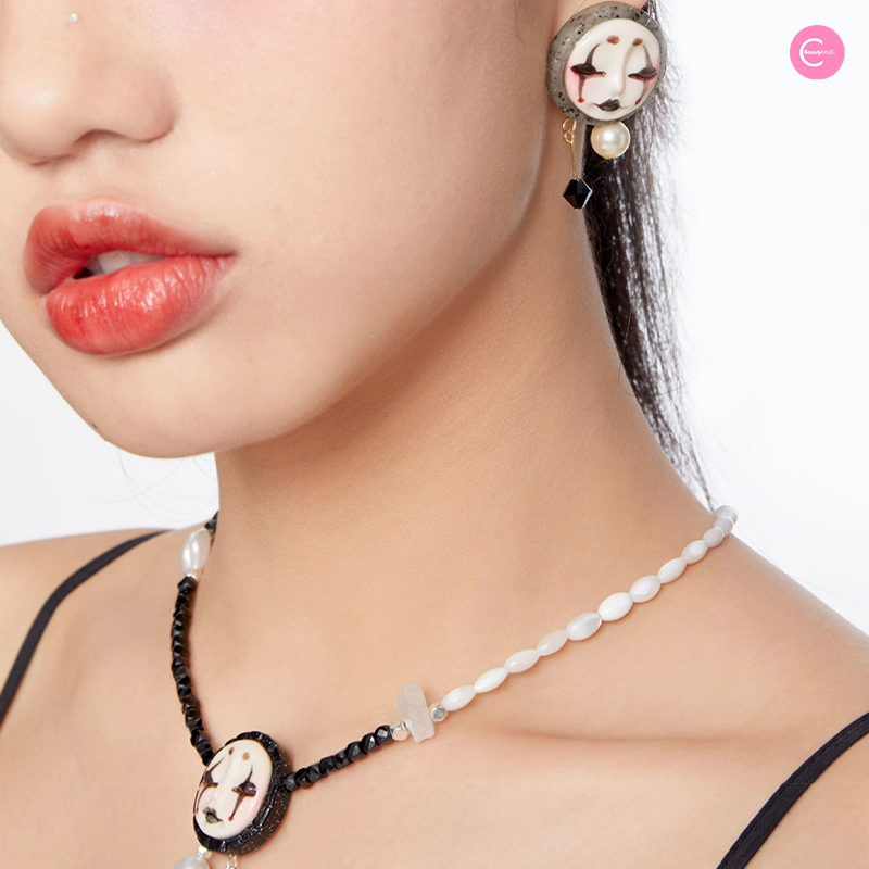 QUANDO Black Witch Asymmetric Sterling Silver Earrings for Women - Gothic Jewelry for Halloween, Cosplay & Witchy Fashion