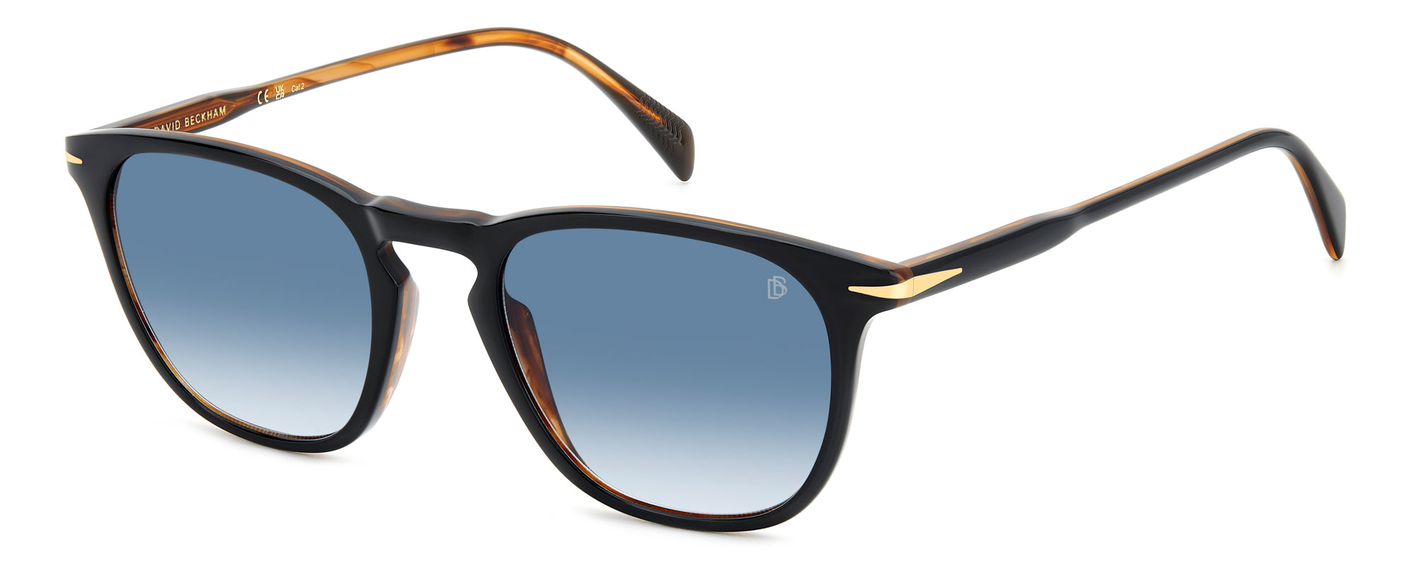 Black Striped Brown/Dark Blue Shaded Gradient
