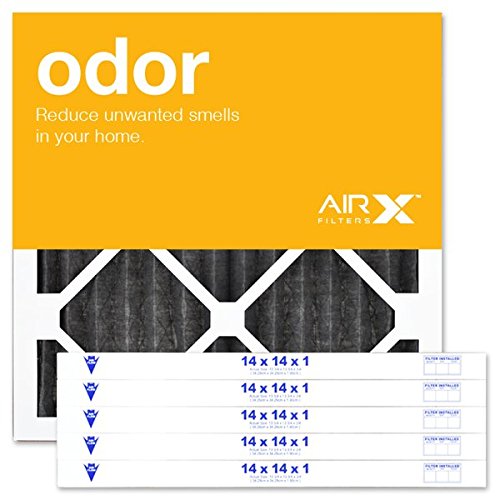 14x14x1 MERV 8 Pleated Air Filter - 6 Pack | HVAC Furnace & AC Replacement Filters | Odor & Dust Reduction | Made in USA | Ideal for Home Air Purification & Allergy Relief