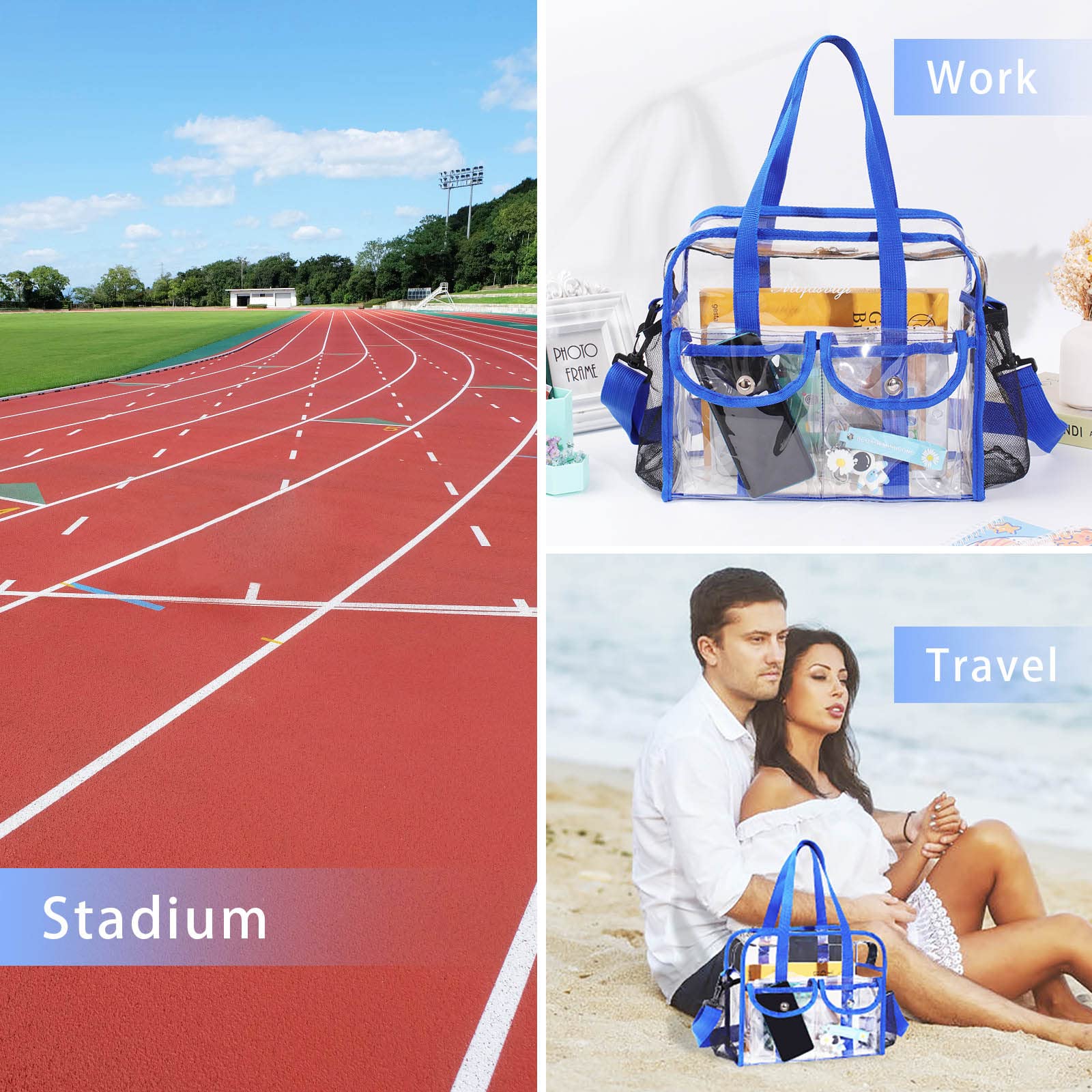 MOFASVIGI Clear Stadium Approved Tote Bag - 12