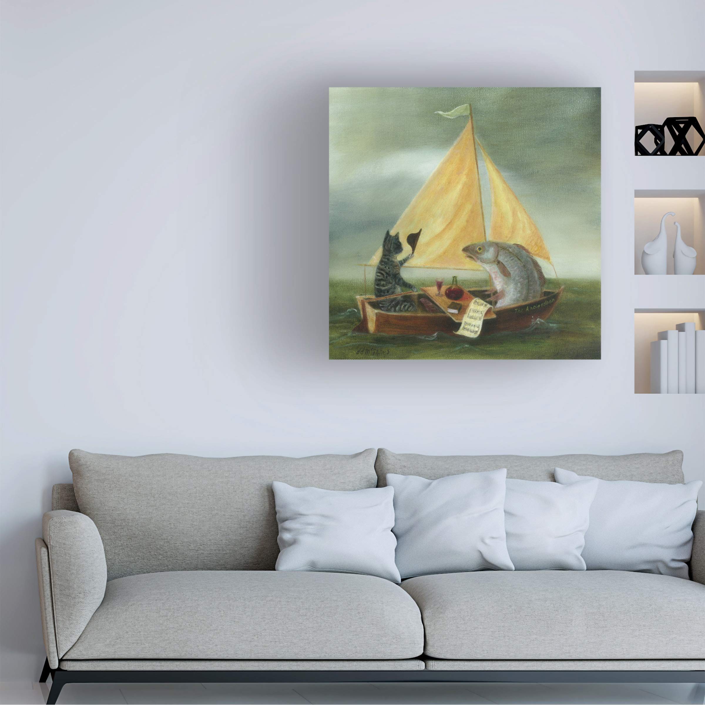 Trademark Fine Art - 18x18 The Voyage of The Antipodean by DD McInne Canvas Wall Art - Premium Gallery Wrapped Print for Living Room, Bedroom & Office Decor