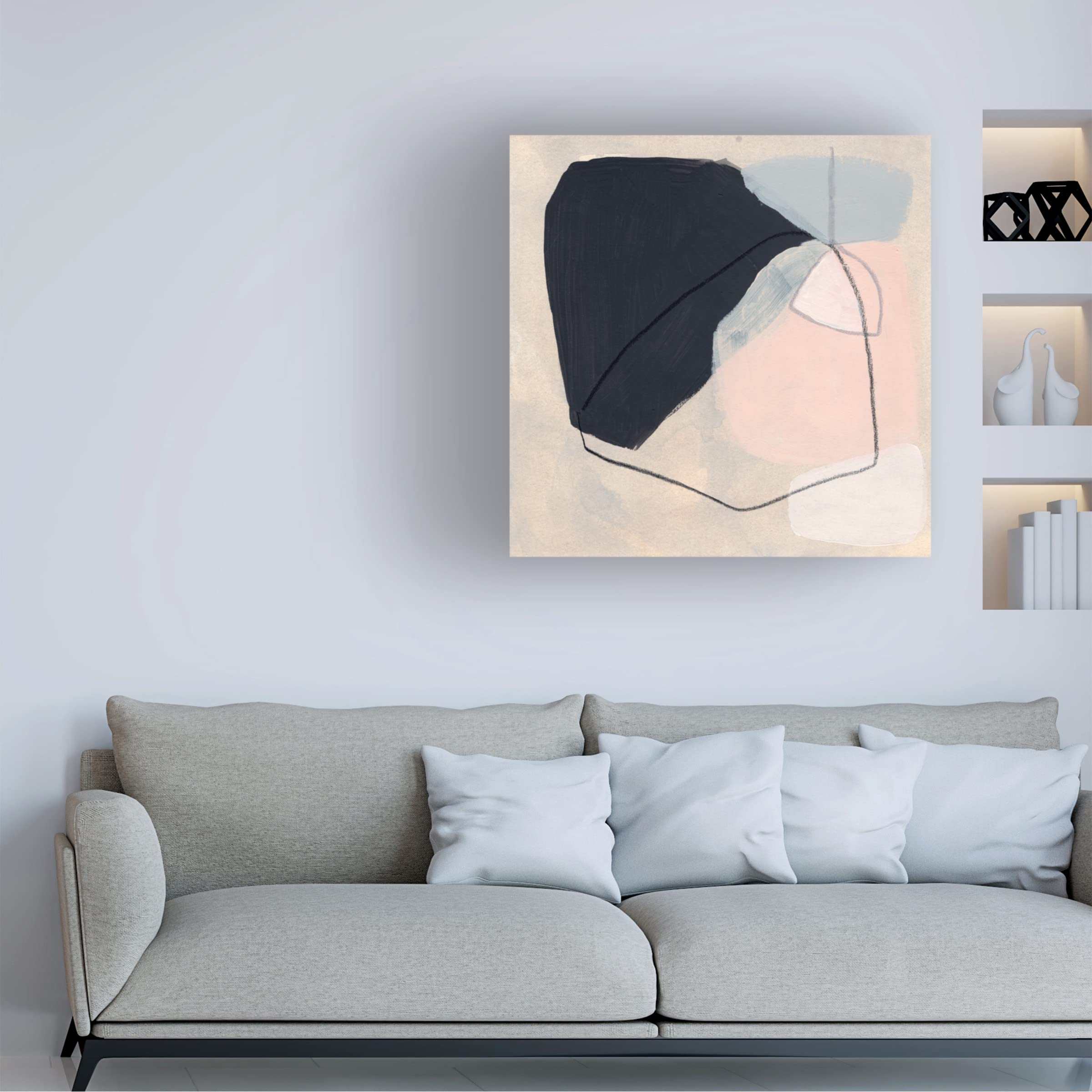 Trademark Fine Art 'Keystone I' Canvas Wall Art by June Erica Vess - Modern Abstract Painting for Living Room, Bedroom & Office Decor