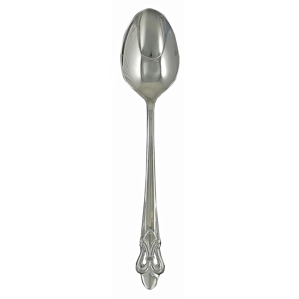 Premium 18/10 Stainless Steel Mirror Finish Flatware Set - 42 Piece Fleur de Lis Silverware Service for 8 with 2 Hostess Spoons - Elegant Dining Silver Cutlery for Formal Dinners, Weddings & Special Occasions