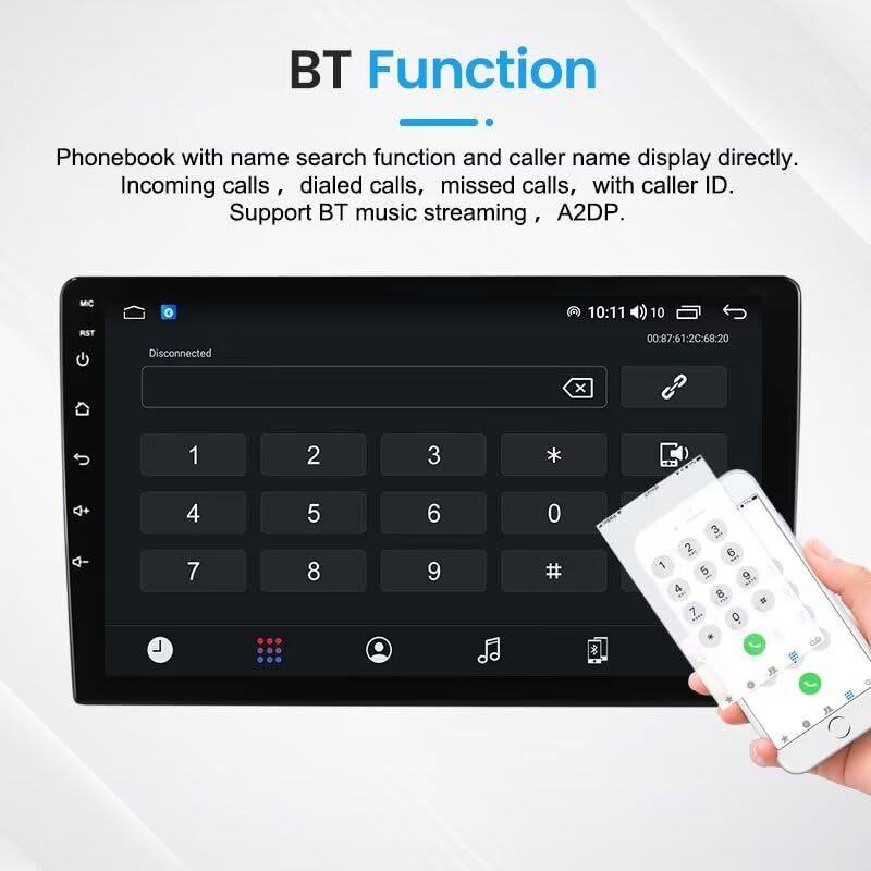 Biorunn 9 Inch Android 13 Car Stereo for Toyota Hiace 2019-2021 | Octa Core GPS Navigation | Wireless/Wired CarPlay & Android Auto | IPS Touchscreen | FM/AM RDS DSP | 2GB RAM 32GB ROM - Perfect for Road Trips & Daily Commutes