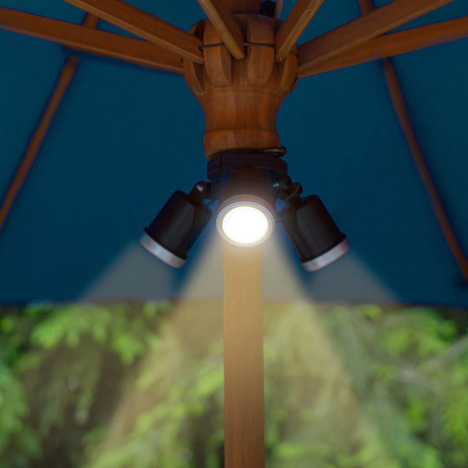 Solar-Powered LED Umbrella Light - 3 Adjustable Brightness Spotlights, Easy Install for Patio Umbrellas | Perfect for Outdoor Dining, Backyard Parties & Nighttime Relaxation