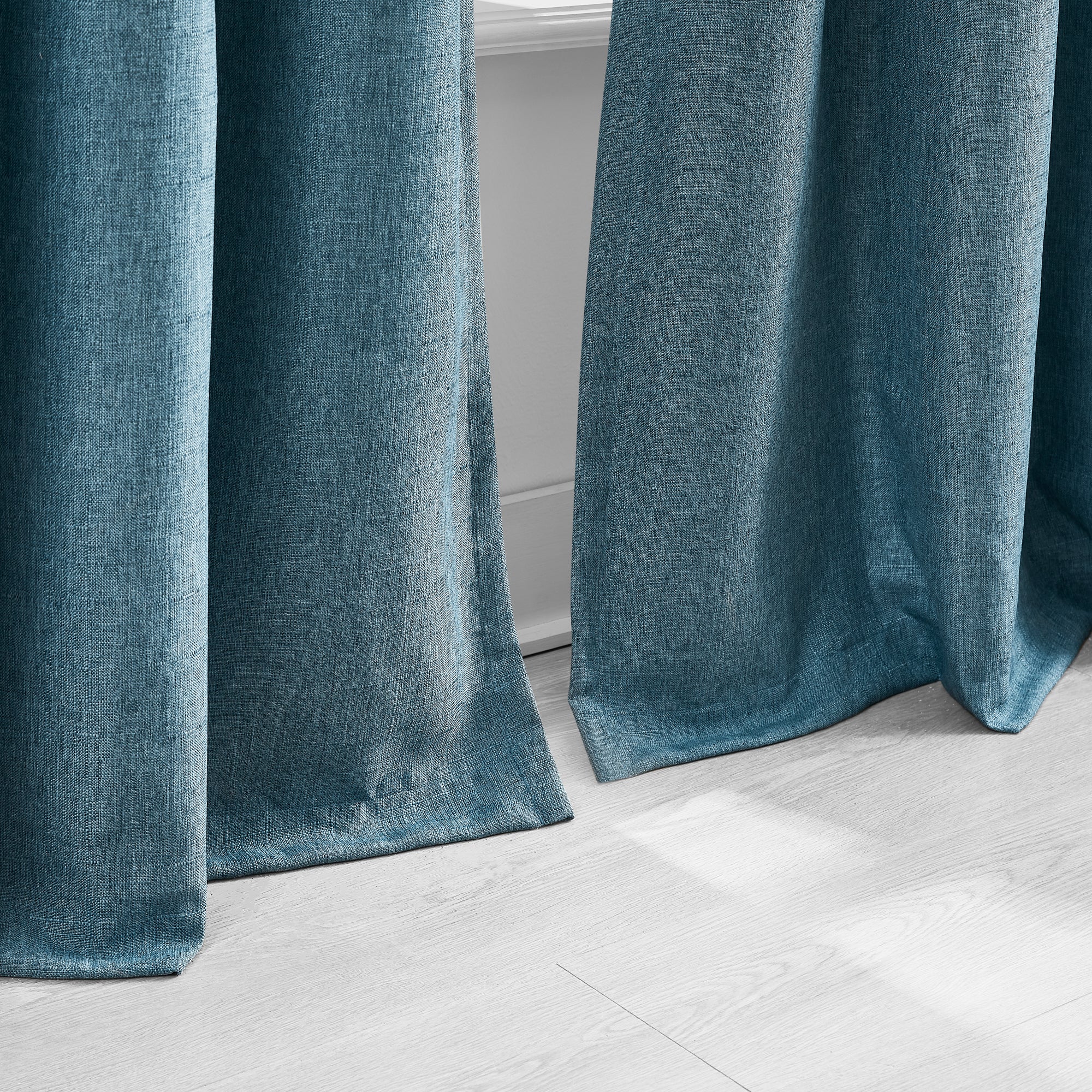 Meena Slub 100% Blackout Window Curtain Panels for Bedroom & Living Room - Thermal Insulated Light Blocking Drapes for Better Sleep & Privacy