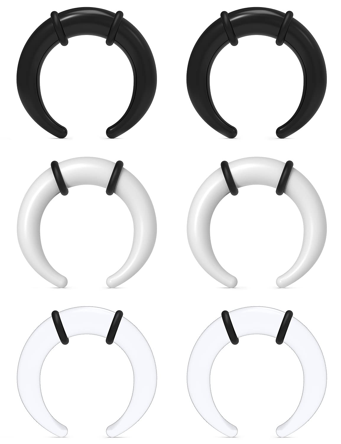 **Yaalozei 2G-14G Silicone Septum Pincher, Ear Gauges, Tunnels & Plugs Stretching Kit - Nose Ring Hoop & Piercing Jewelry for Men & Women - Perfect for Stretching, Daily Wear & Body Modification**
