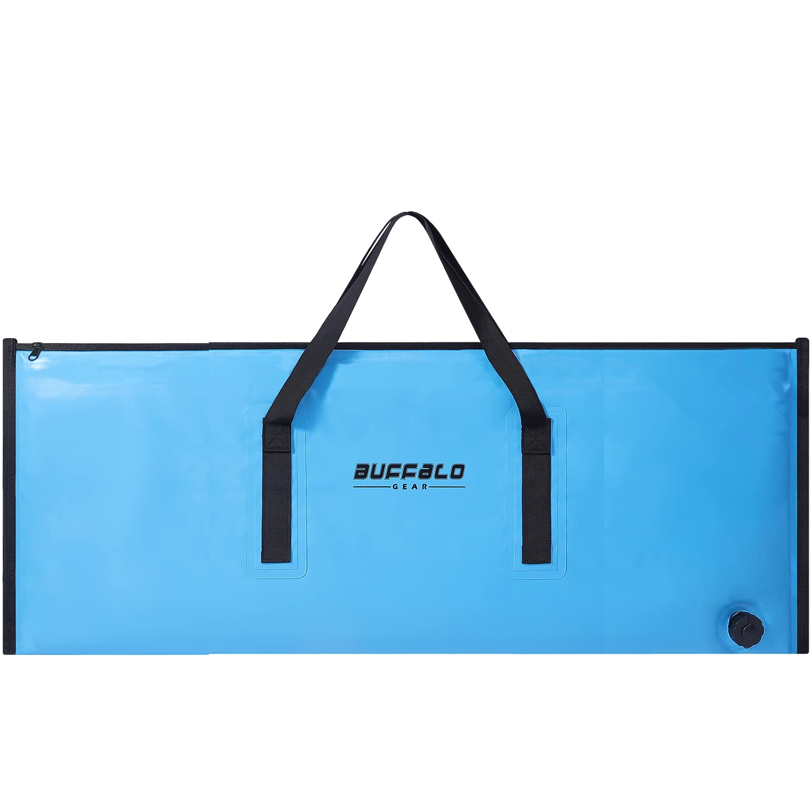 **Buffalo Gear Insulated Fish Cooler Bag 48x18 Inches - Large Waterproof Leakproof Fishing Kill Bag - Keeps Ice Cold for 24+ Hours - Portable for Camping, Boating & Outdoor Adventures (Blue)**