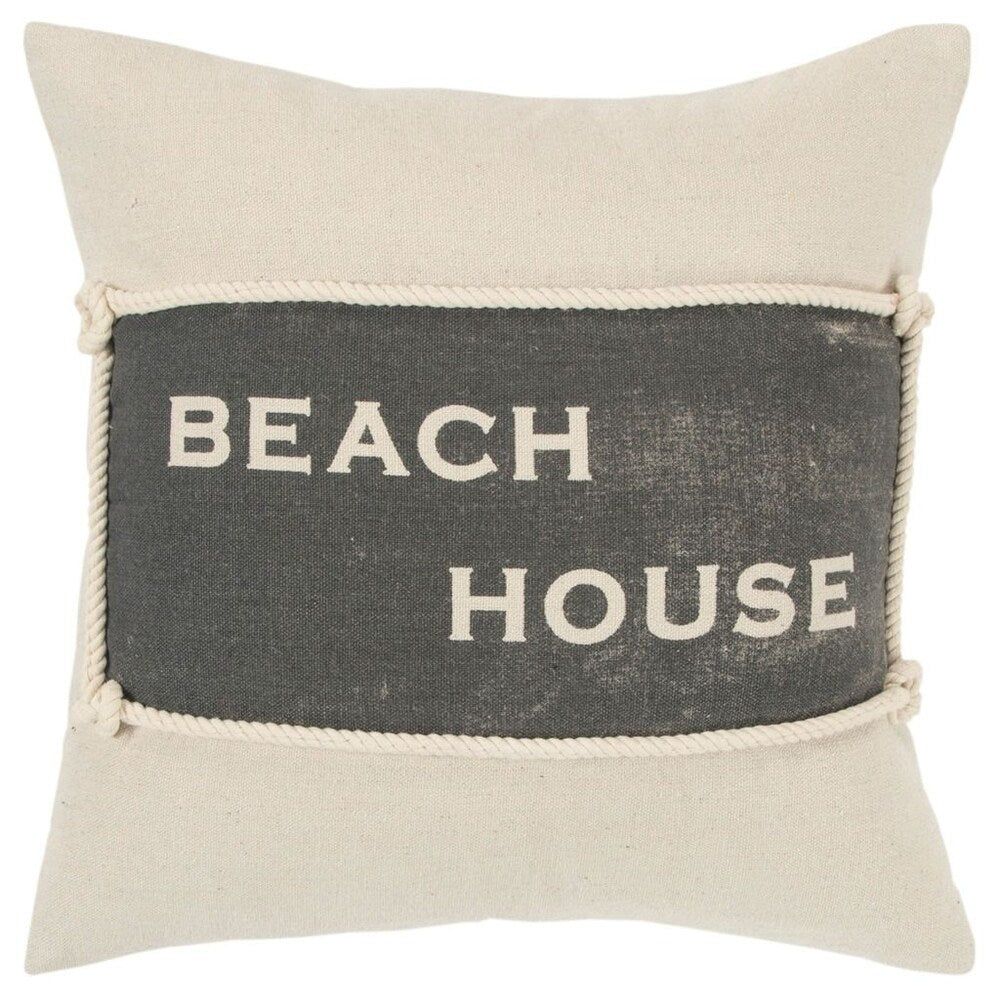 Beach House Pillow Cover - Coastal Decor for Sofa, Bed & Outdoor - Waterproof & UV Resistant - Perfect for Beachfront Homes, Vacation Rentals & Coastal Living Rooms