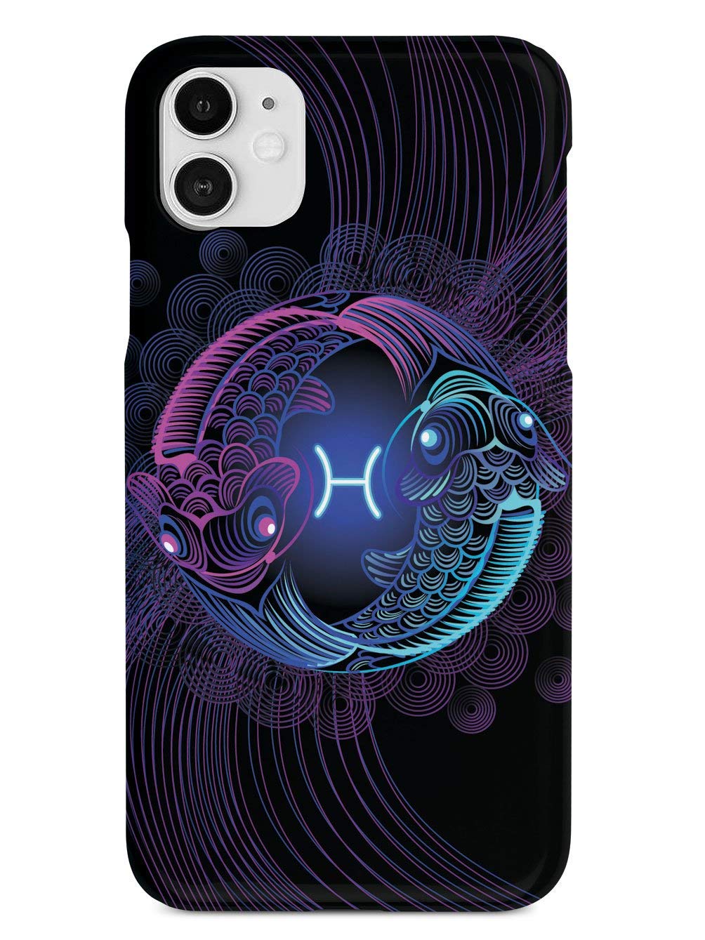 **Inspired Cases - iPhone 12 Mini Case, 3D Textured Protective Cover for Apple iPhone 12 Mini - Neon Zodiac Pisces Design | Slim Fit, Shockproof & Anti-Scratch | Perfect for Daily Use, Travel & Outdoor Activities**