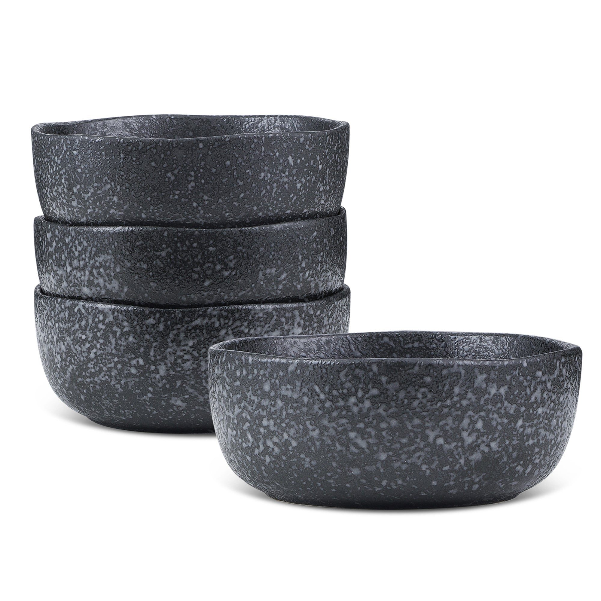 Premium Tom Stoneware Bowl - Elegant Black and White Reflection Design - Perfect for Soup, Salad, and Home Decor Serving