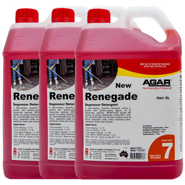 Agar Renegade Degreaser Detergent - Powerful Cleaner for Mud, Oil Films & Grease | Ideal for Automotive, Industrial & Household Cleaning