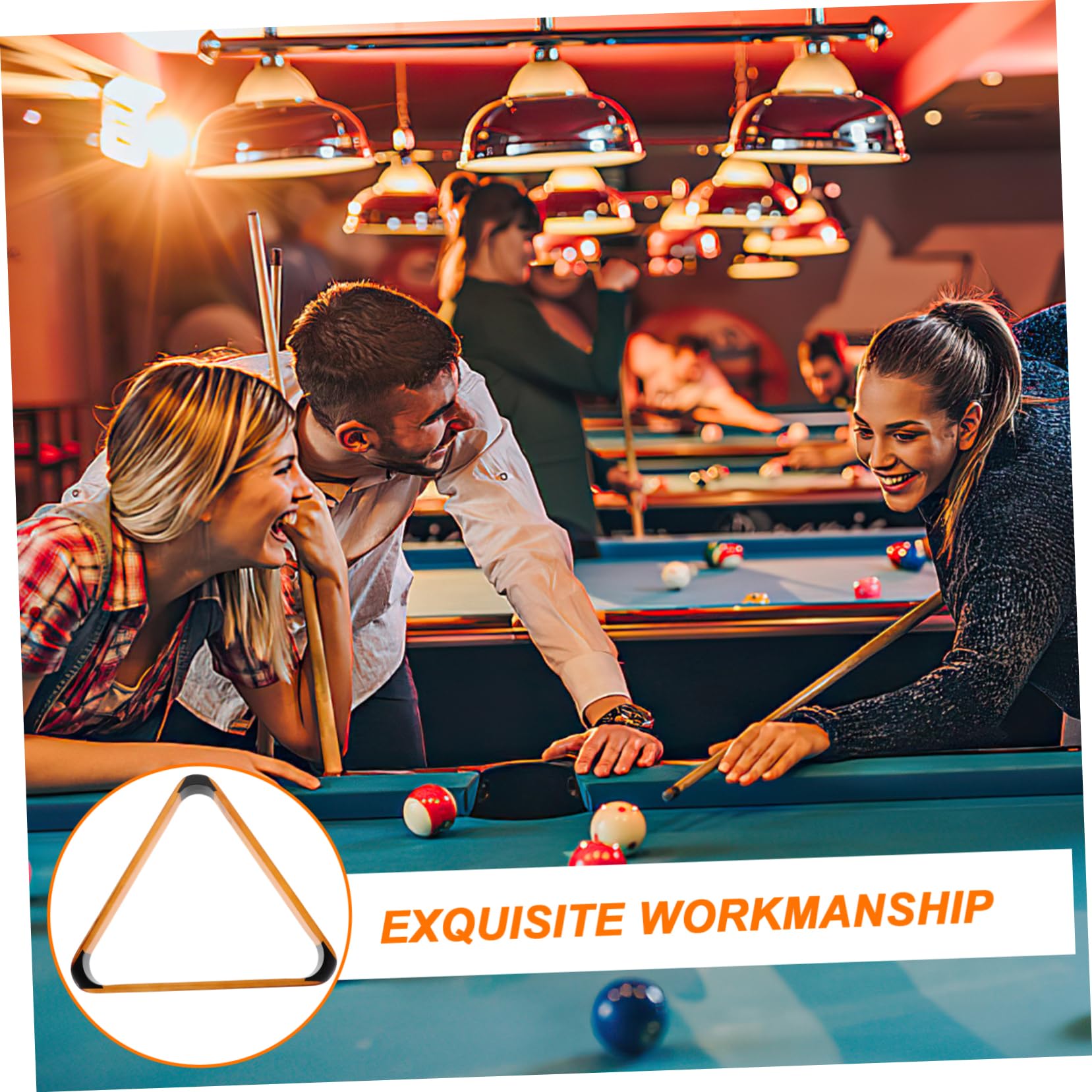 Premium Pine Wood Billiard Ball Rack - Heavy Duty Pool Table Accessory for 8-Ball & 9-Ball Games | Tournament Quality Billiards Equipment with Tripod Design | Perfect for Home Game Rooms, Bars, and Pool Halls