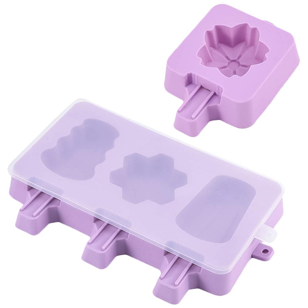 2-Pack DIY Silicone Ice Cream Molds - Reusable Popsicle Makers for Kids, Homemade Ice Lolly & Frozen Treats - BPA-Free, Easy to Use & Clean - Perfect for Summer Parties, Snacks & Family Fun