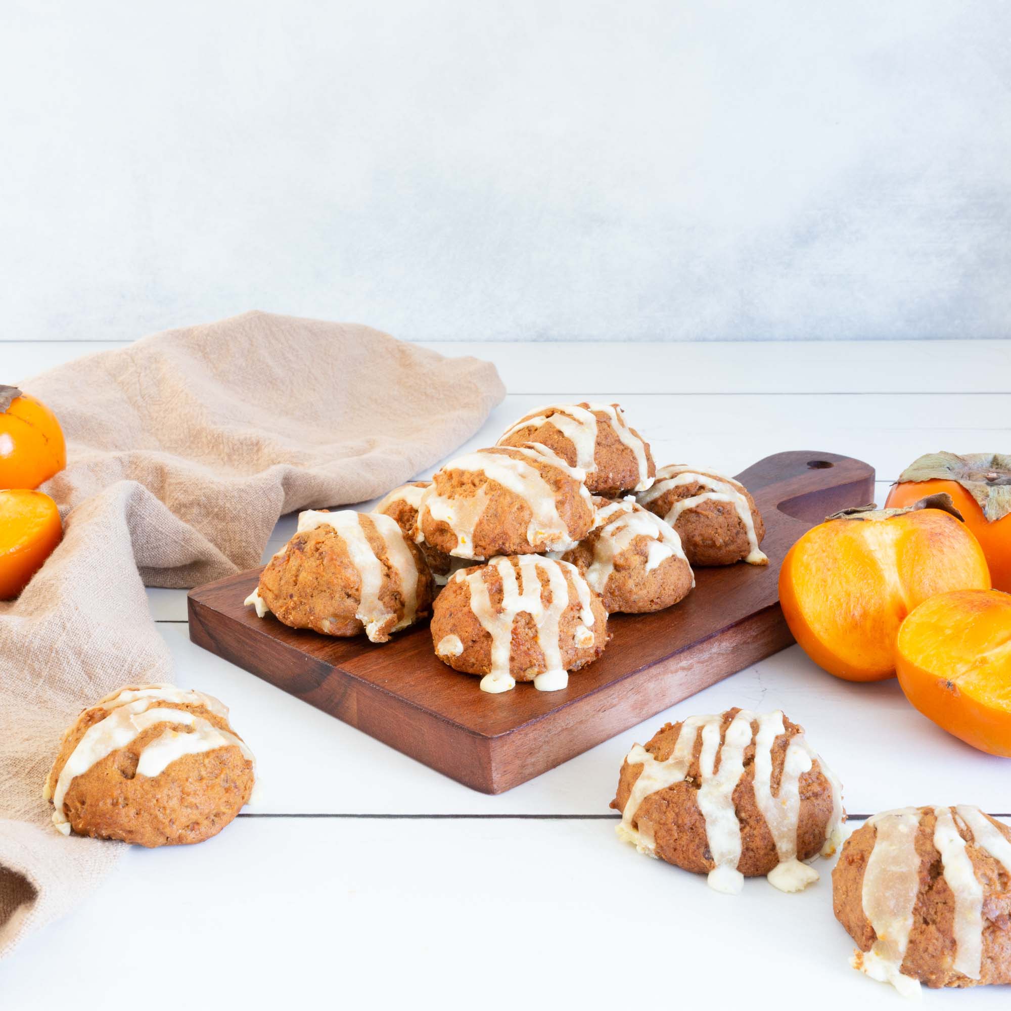 Premium Persimmon Cookies in Decorative Tin - Delicious Homemade Flavor - Perfect for Gifts, Tea Time & Holiday Treats