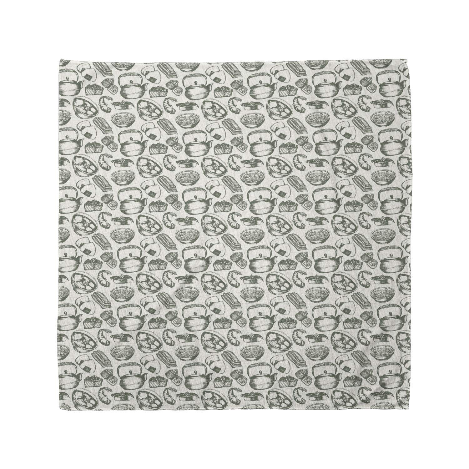 Ambesonne Hipster Bandana - Japanese Food & Tea Print Unisex Head & Neck Scarf for Men & Women | Perfect for Music Festivals, Outdoor Adventures & Casual Wear