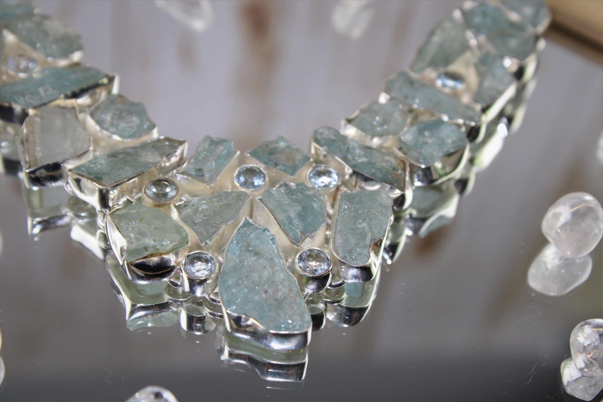 Stunning Aquamarine & Blue Topaz Necklace for Women | Elegant Birthstone Jewelry Gift for Mom, Wife, or Girlfriend | Perfect for Weddings, Anniversaries & Special Occasions