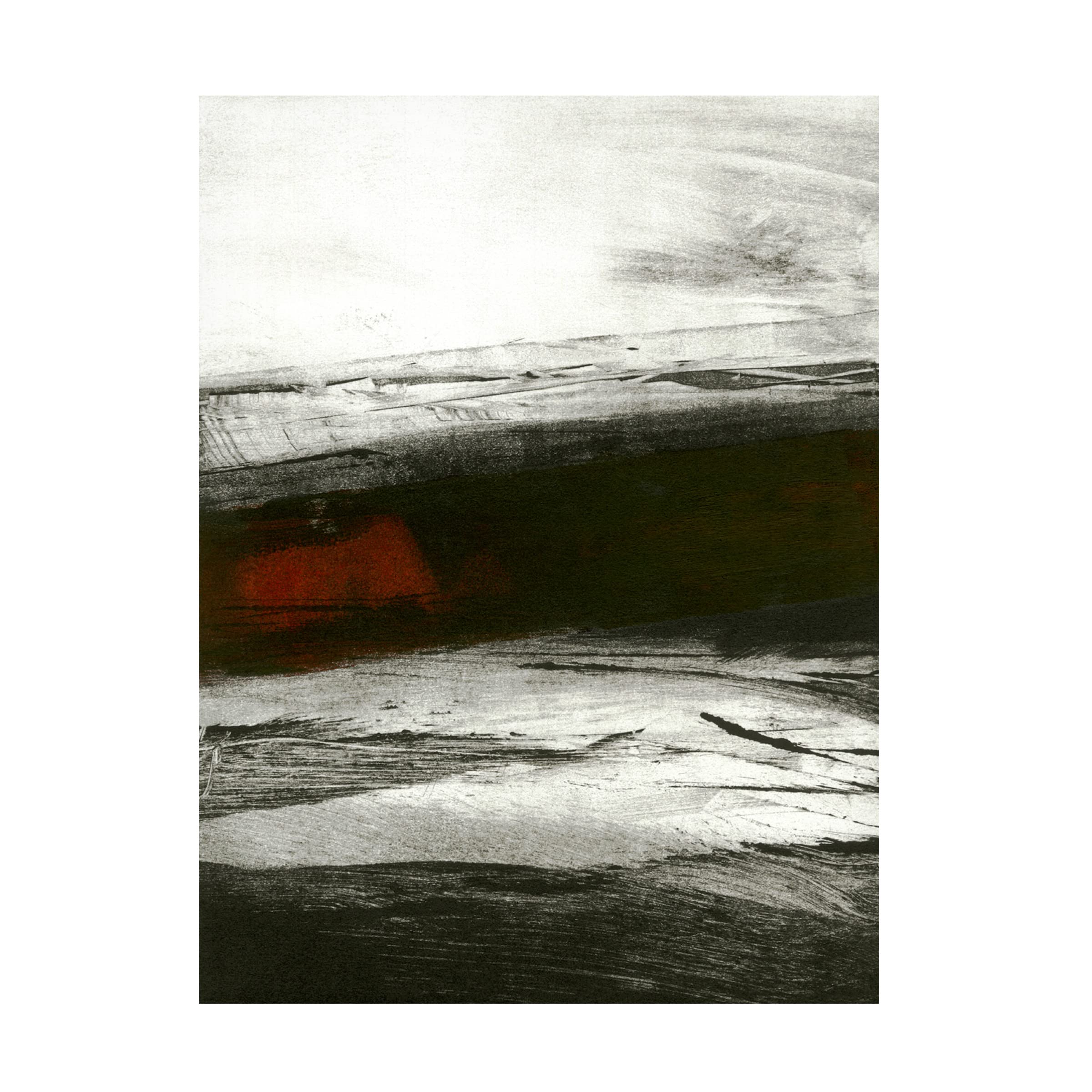 Trademark Fine Art 'Visible Bones No 3' Canvas Wall Art by Kris Ekstrand - Modern Abstract Painting for Living Room, Bedroom & Office Decor