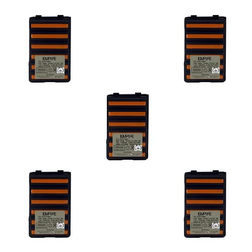 Empire 2-Way Radio Ni-MH Replacement Batteries (7.2V, 1650mAh) - Compatible with Yaesu VXA300 Lite & Vertex FNB-V57 - 5-Pack for Extended Communication - Perfect for Outdoor Adventures, Emergency Preparedness, and Professional Use