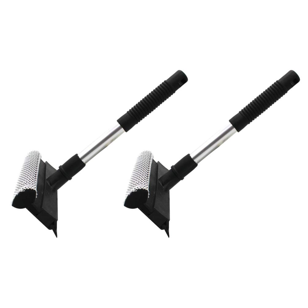 DOITOOL 2-Pack Window Squeegee - Professional Glass Cleaner Tool with Rubber Blade for Streak-Free Cleaning - Perfect for Home, Office, and Car Windows (Use for Shower Glass, Mirrors, and Glass Tabletops)