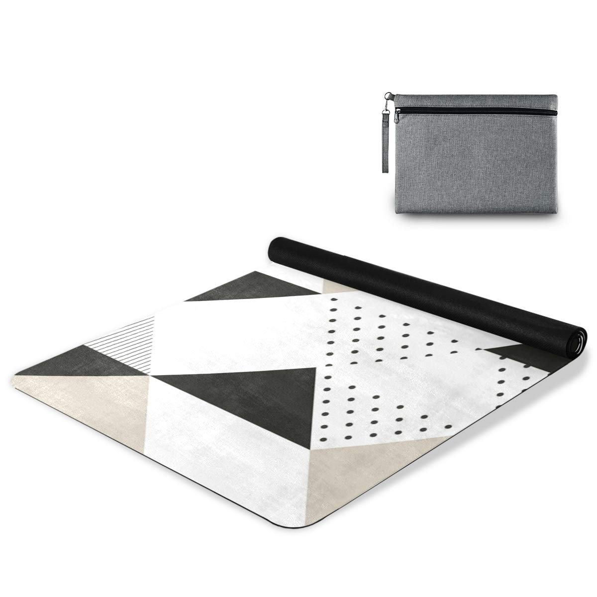 Abstract Triangle Yoga Mat - Non-Slip for Yoga, Pilates & Workouts - Home & Studio Use
