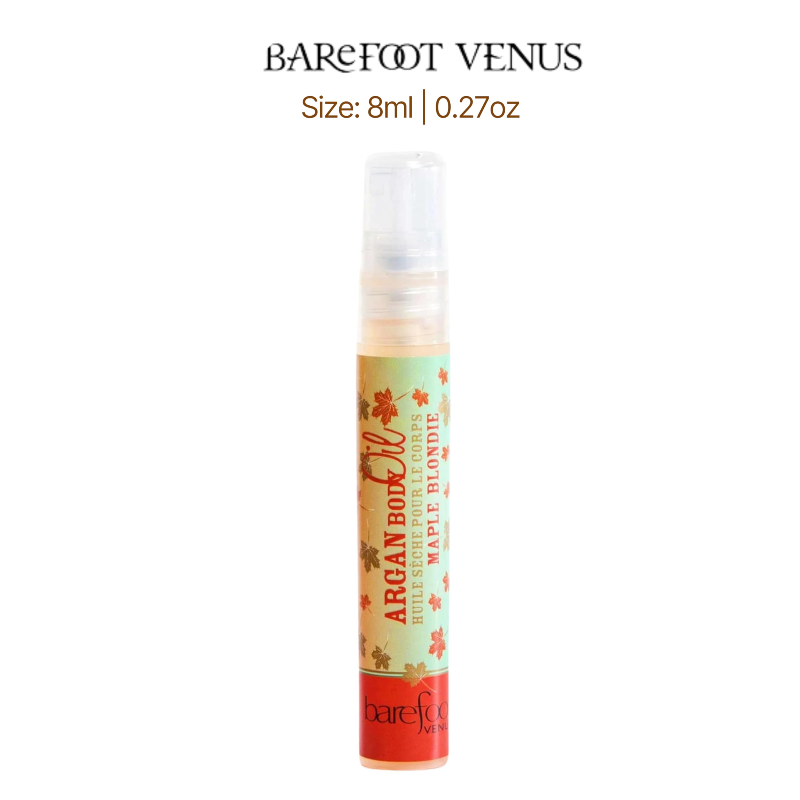Travel Size Mini Argan Body Oil - 8ml (Maple Blondie) | Natural Moisturizer for Dry Skin | Perfect for On-the-Go Hydration & Travel Essentials